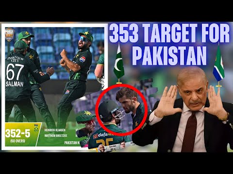 Pakistan vs South Africa Shaheen Afridi Bad Behavior with Matthew Breetzke 353 Target for Pak Team