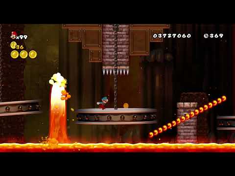 New super mario bros. Wii | Custom level "Castle ruins deep below"