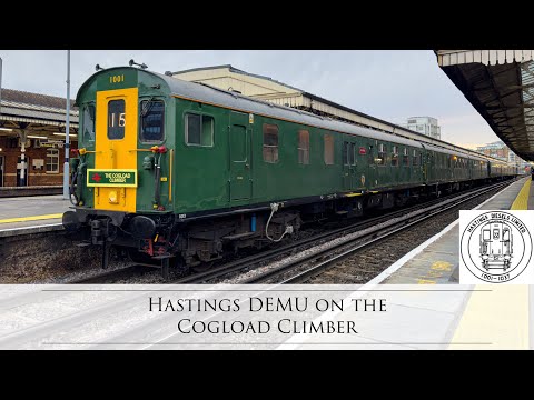 Hastings DEMU on The Cogload Climber departing Basingstoke 06/04/2024