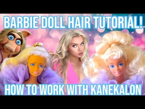 HOW TO STYLE KANEKALON BARBIE HAIR! HOW TO GIVE BARBIE A PERM!! BARBIE RESTORATION TUTORIAL!