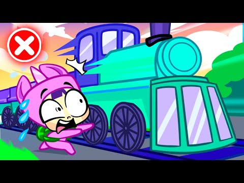 🚂 En aventuras en tren ✅ Aprende las reglas de seguridad en el transporte público para niños 🚨