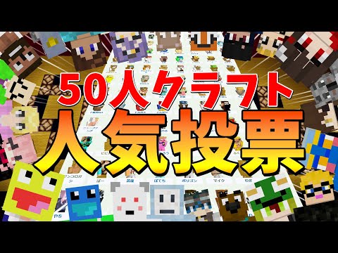 第4回50人クラフト人気投票 結果発表！！！！  - マインクラフト【KUN】