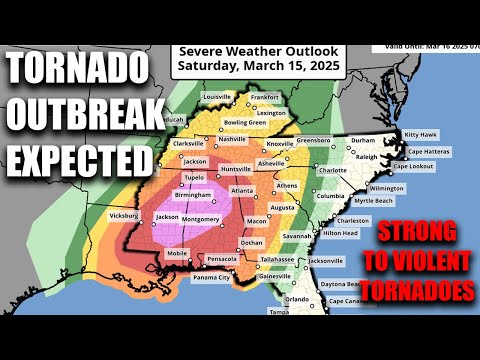 Tornado Outbreak Expected Today Into Tonight Across The South! A Dangerous Situation..