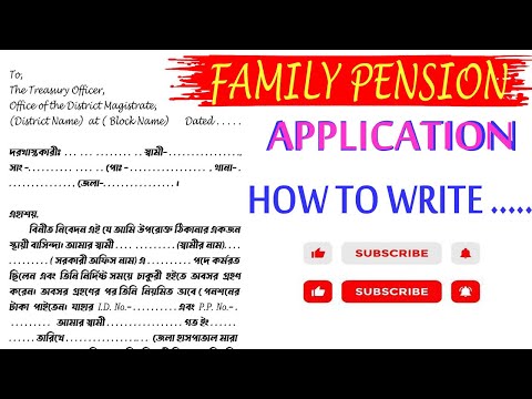 Family Pension . How to write application