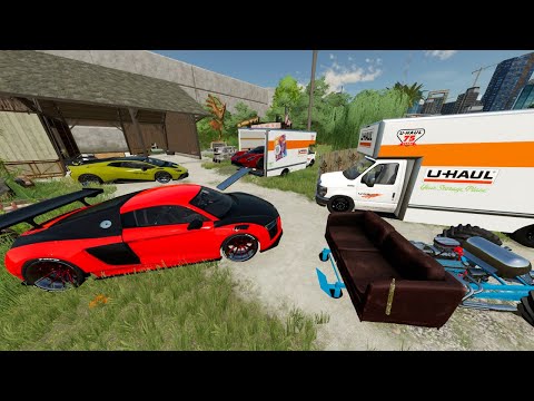 U-Haul Movers Find Secret Tunnel in Barn | Farming Simulator 22