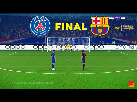 PSG vs BARCELONA | FINAL UEFA Champions League | Penalty Shootout | DEMBELE vs YAMAL | PES 21