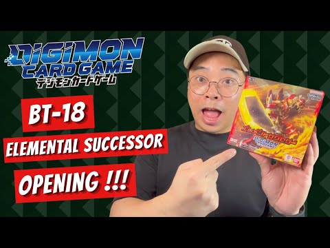 Digimon Trading Card Game BT18 Element Successor Booster Box Opening!