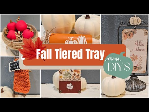 ALL NEW!!  Adorable 😍 Fall Tiered Tray DIYs!!  🍂🍁