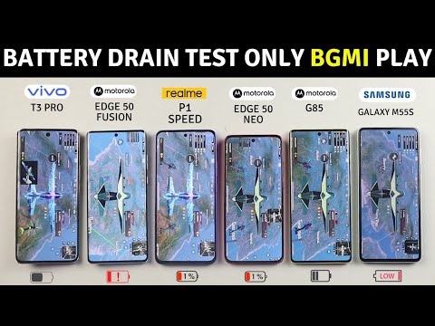 Moto Edge 50 Fusion, 50 Neo, Moto G85, Vivo T3 Pro, Realme P1 Speed, Galaxy M55s BGMI Battery Test