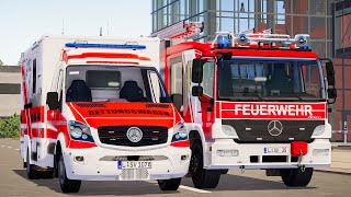 Emergency Call 112 - Leipzig New Skins Ambulance, Swap Body Vehicle on Duty! 4K