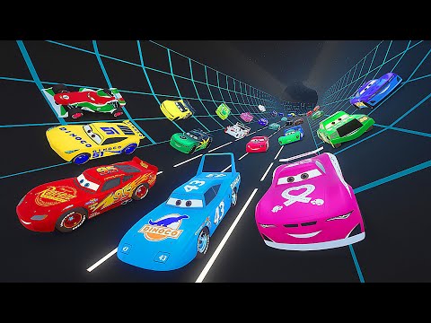 Race in The Tube Pixar Cars Lightning McQueen & Friends Cruz Ramirez The King Chick Hicks Flip Dover