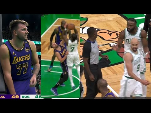 Jaylen Brown YELLS back at LeBron James after Hitting Luka in the face & then got ANGRY and COOKED