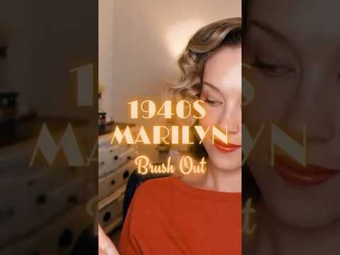 1940s Marilyn Monroe hairstyle styled with pincurls #vintagehair #marilynmonroe #1940shair