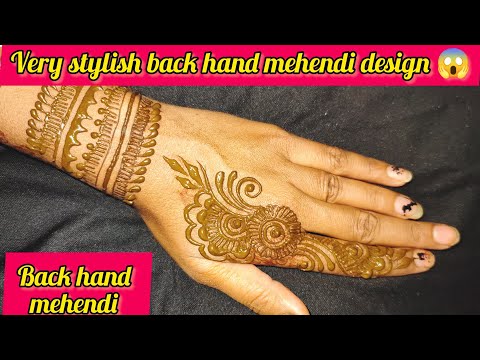 Very stylish back hand mehendi design😱😱/ stylish mehendi design for back side #mehendidesign #mehndi