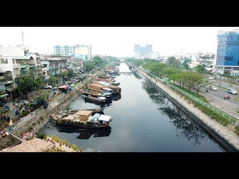 Flycam Ben Binh Dong VietNam happy new year |Video-Audio footage HD Free