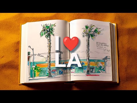 A tour of my LA sketchbook — I'm thinking of you, LA❤️