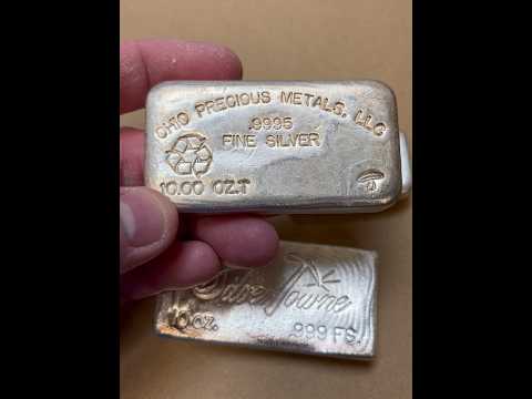 Poured Silver Bars ~ Scottsdale ~ SilverTowne ~ OPM