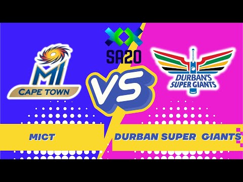 🔴Live DSG vs MICT, SA20 2024 | Durban Super Giants vs MI Cape Town Live  |T20 Match SA20 League 2024