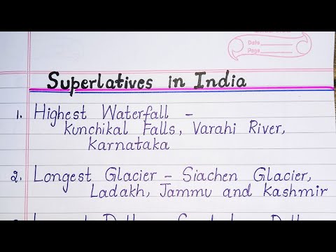 Superlatives in India