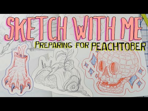 Sketch With Me: Preparing for the Peachtober Challenge! 🍑🎃