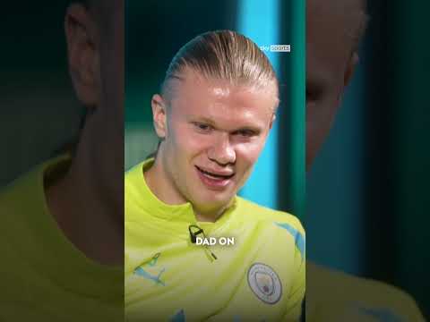 Erling Haaland shares his first memory of Manchester City 👶 #shorts