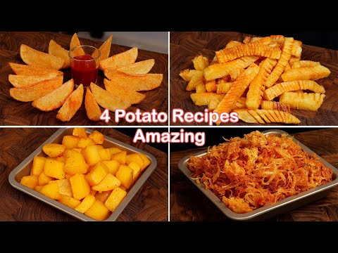 4 Amazing potato recipes | Potato wedges | French Fries | Collections Potato Snack