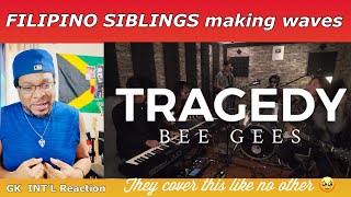 FILIPINO SIBLINGS PLAYS BEE GEES LIKE NO OTHER - TRAGEDY |REO BROTHERS (GK INT'L REACTION)