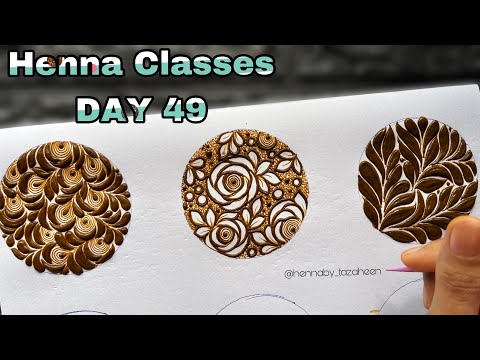 Tazaheen Henna Classes DAY 49 || Learn Detailed Henna With Tazaheen Henna Classes 2024