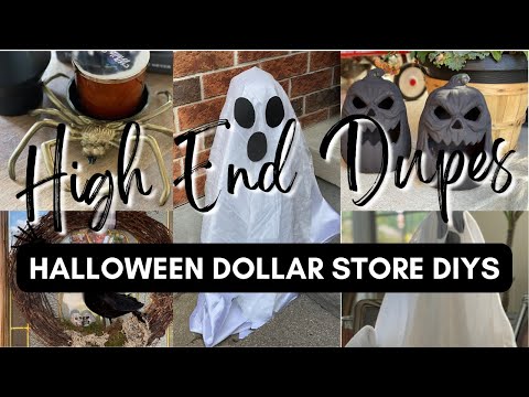 🎃 DOLLAR STORE HALLOWEEN DIYs 2023 | HIGH END Easy and Spooky OUTDOOR Halloween Decor 🎃