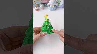 Clay Christmas tree  idea🎄 #craft#diy #youtubeshorts #shorts