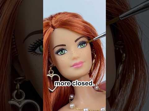 How I Make Barbie Eyes More Realistic #shorts #barbie #barbiedoll