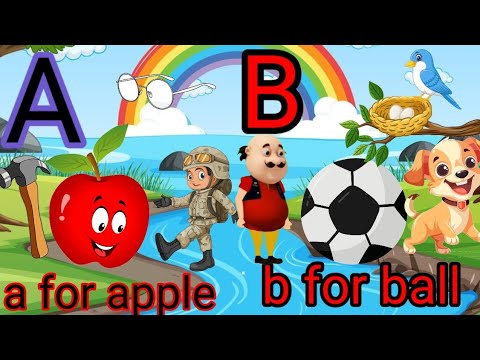 Learn Alphabets A to Z labcd with Live Example | A for Apple | Alphabets With Words | English