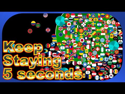 Keep staying in the green for 5 seconds ~200 countries marble race#35~ in Algodoo | Marble Factory