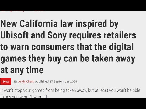 California's New Law: What It Means for Digital Game Purchases