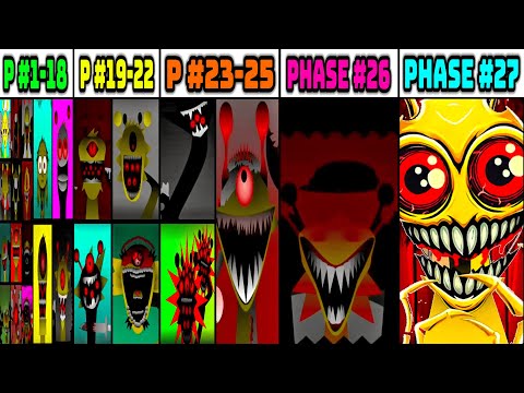 Phase 1 VS Phase 2 VS Phase 3 - 4 VS Phase 5 VS Phase 6 VS Phase 7-17-27 in Incredibox Sprunki !!