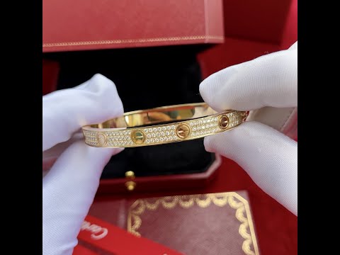 Unboxing Video | Cartier Love Bracelet, Diamond-Pave Yellow Gold, Diamonds