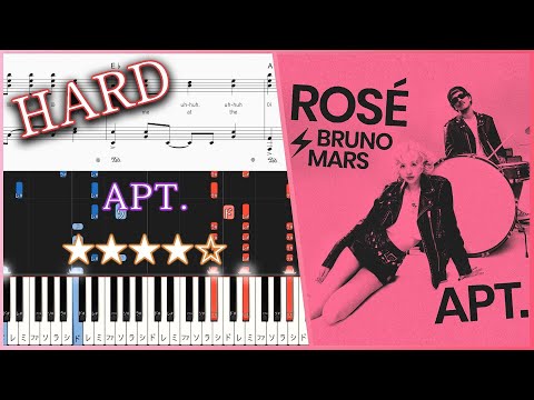 APT. - ROSÉ & Bruno Mars - Hard Piano Tutorial + Sheets【Piano Arrangement】