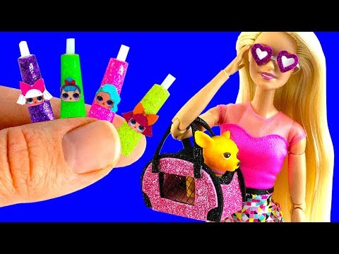 30 DIY Barbie, LOL Hacks and Crafts | Miniature Wedding Ring, Dog Bag, Lipsticks, and more!