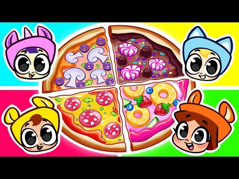 🍕🍩🍏 Chocolate vs Fruta Pizza 🍕🖤💖 Negro vs Rosa 💖 Piccoletta