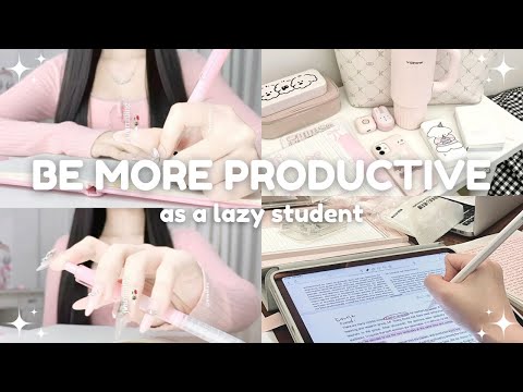 how to be more productive as a lazy student ⋆˚𝜗𝜚˚⋆ school productivity tips