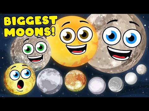 Size Comparison Of The 10 Biggest Moons In The Solar System! | KLT