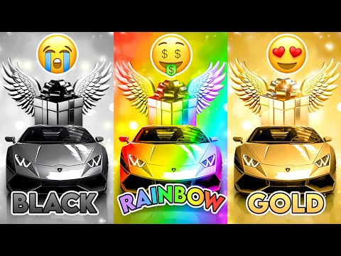 Choose Your Gift...! Black, Rainbow or Gold 🌈⭐️🖤 How Lucky Are You? 😱 Quizzone