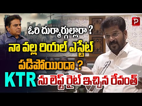 Revanth Reddy Sensational Comments On Minster KTR | Telangana Assembly | Telugu Popular TV