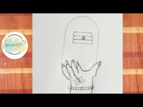 Bhagwan hand holding Shiva drawing | hand drawing for shivling | Easy simple Shiva drawing