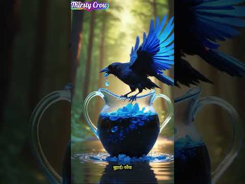 Thirsty Crow (प्यासा कउआ) Kids Moral Story  @VibeWithBhawna   #youtube #trendingshorts #trending