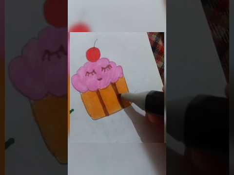 easy drawing for kids #cupcake