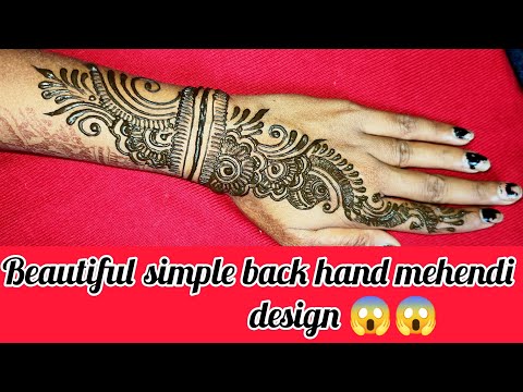 Beautiful simple back hand mehendi design //mehendi designs for back side #backsidemehendi #mehendi