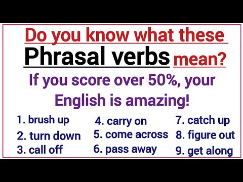 Learn English ✍️ English Phrasal verbs📘If you score over 50% in this test, Your English is amazing.