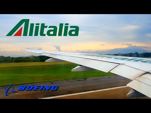 Alitalia Boeing 777-200ER ✈ Decolagem do Rio de Janeiro-Galeão para Roma