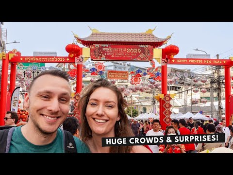 We Didn’t Expect THIS at Chinese New Year 2025 in Bangkok 🐍🇹🇭 Chinatown Colorful & Chaotic!